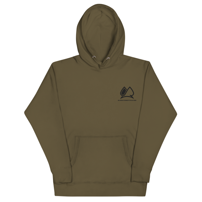 Always Motivated Hoodie - Military Green/Black