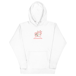 Always Motivated logo with flower Unisex Hoodie White