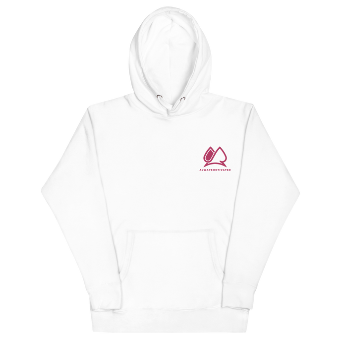 Always Motivated Hoodie - White/Pink