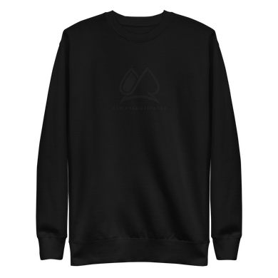 Classic Always Motivated Premium Sweatshirt (Black/Black)