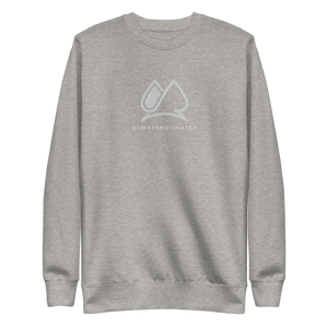 Classic Always Motivated Premium Sweatshirt (Grey/White)