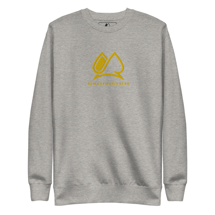 Classic Always Motivated Premium Sweatshirt (Grey/Gold)