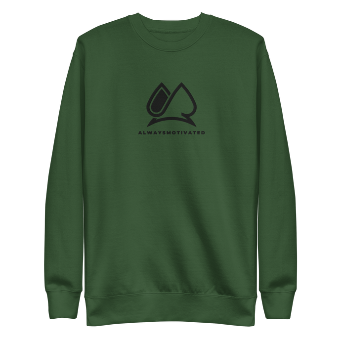 Classic Always Motivated Premium Sweatshirt (Green/Black)