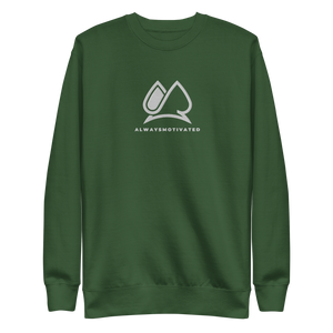 Classic Always Motivated Premium Sweatshirt (Green/White)