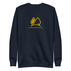 Classic Always Motivated Premium Sweatshirt (Navy/Gold)