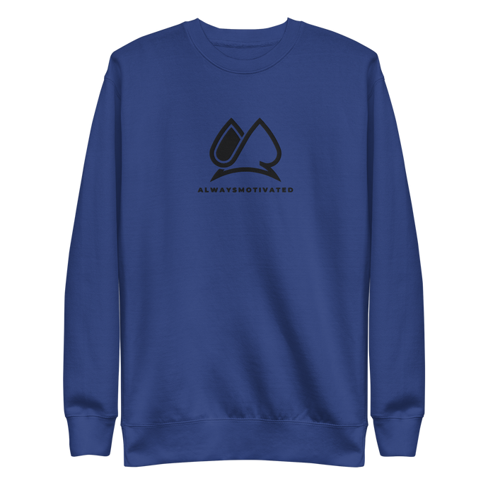 Classic Always Motivated Premium Sweatshirt (Bleu/Black)
