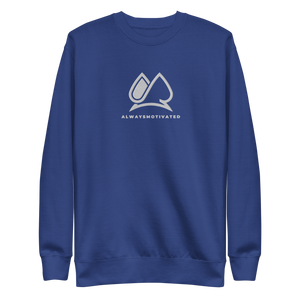 Classic Always Motivated Premium Sweatshirt (Bleu/White)