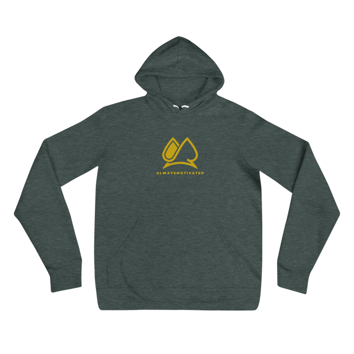 CLASSIC Always Motivated LOGO HOODIE - Green/Gold