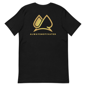 'Stay Motivated' T-shirt - Black/Gold