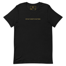 'Stay Motivated' T-shirt - Black/Gold