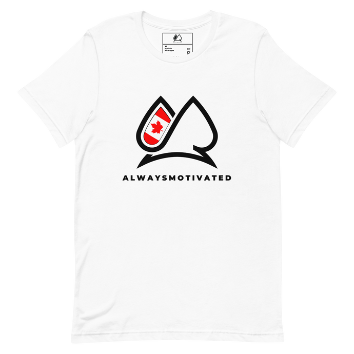 Always Motivated Canadian Flag unisex t-shirt White