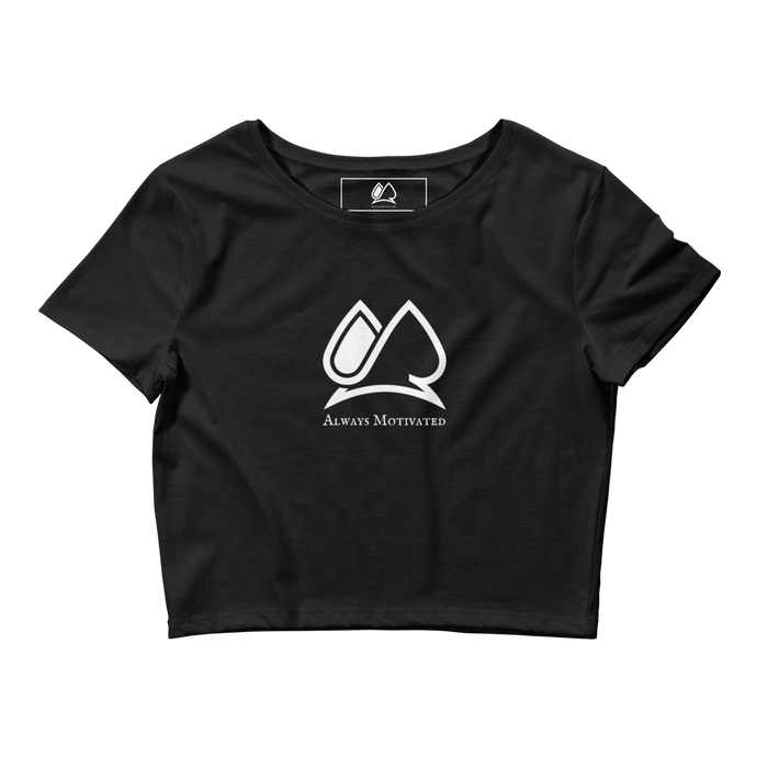 AM Women’s Crop Tee (Black/White)