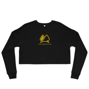 Always Motivated Crop Sweatshirt - Black/Gold