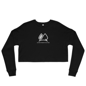 Always Motivated Crop Sweatshirt - Black/White