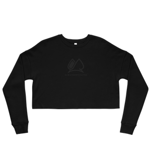 Always Motivated Crop Sweatshirt - Black/Black