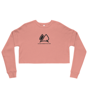 Always Motivated Crop Sweatshirt - Mauve/Black