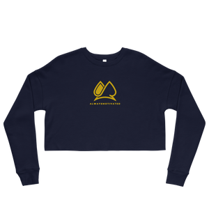 Always Motivated Crop Sweatshirt - Navy/Gold