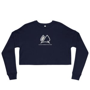 Always Motivated Crop Sweatshirt - Navy/White