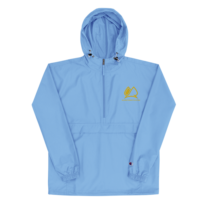 Always Motivated x Champion Packable Jacket- Light Blue/Gold