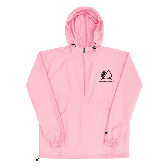 Always Motivated x Champion Packable Jacket- Pink/Black