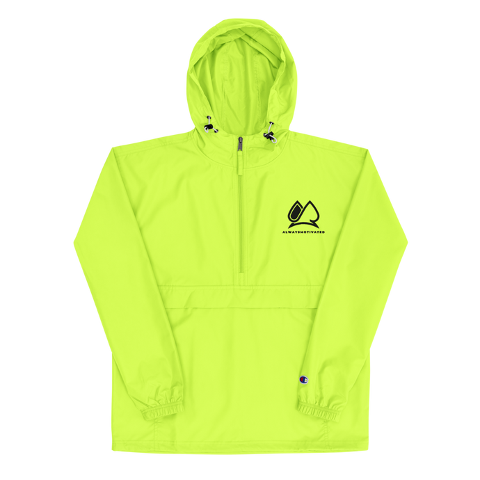 Always Motivated x Champion Packable Jacket- Safety Green/ Black