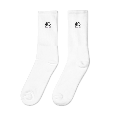 Always Motivated Embroidered socks (White/Black)