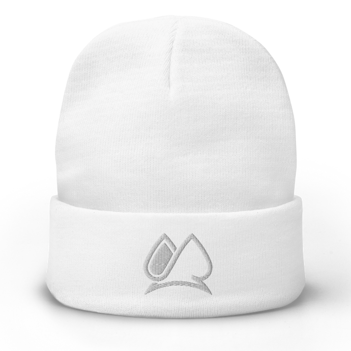 Always Motivated Logo Beanie - White/White