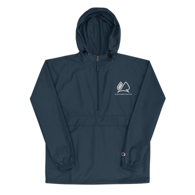 Always Motivated x  Champion Packable Jacket- Navy/White