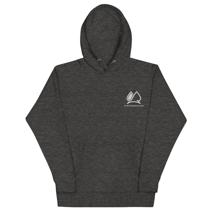 Always Motivated Hoodie -Charcoal/White