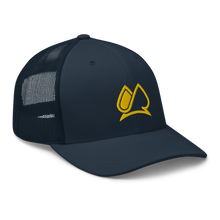 Always Motivated Logo Trucker Cap (Navy/Gold)