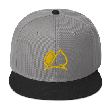Always Motivated Logo Snapback Adjustable Hat - (Grey-Black/Gold )