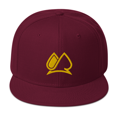 Always Motivated Logo Snapback Adjustable Hat - (Burgundy/Gold)