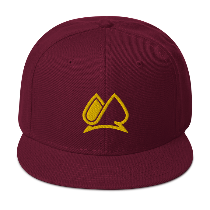 Always Motivated Logo Snapback Adjustable Hat - (Burgundy/Gold)