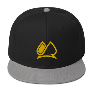 Always Motivated Logo Snapback Adjustable Hat - (Black-Grey/Gold)