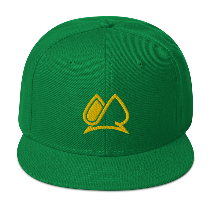 Always Motivated Logo Snapback Adjustable Hat - Green/Gold