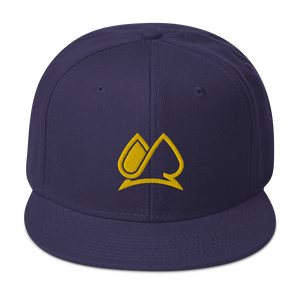 Always Motivated Logo Snapback Adjustable Hat -Navy/Gold