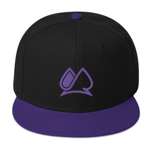 Always Motivated Logo Snapback Adjustable Hat - Black/Purple