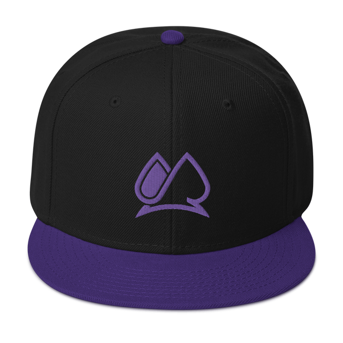 Always Motivated Logo Snapback Adjustable Hat - Black/Purple
