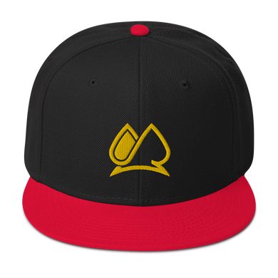 Always Motivated Logo Snapback Adjustable Hat - (Black-Red/Gold)