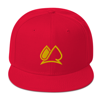 Always Motivated Logo Snapback Adjustable Hat - Red/Gold