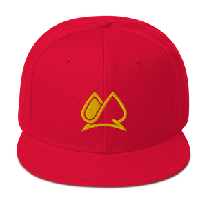 Always Motivated Logo Snapback Adjustable Hat - Red/Gold