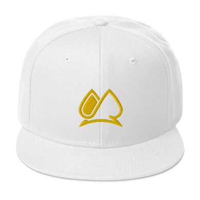 Always Motivated Logo Snapback Adjustable Hat - White/Gold