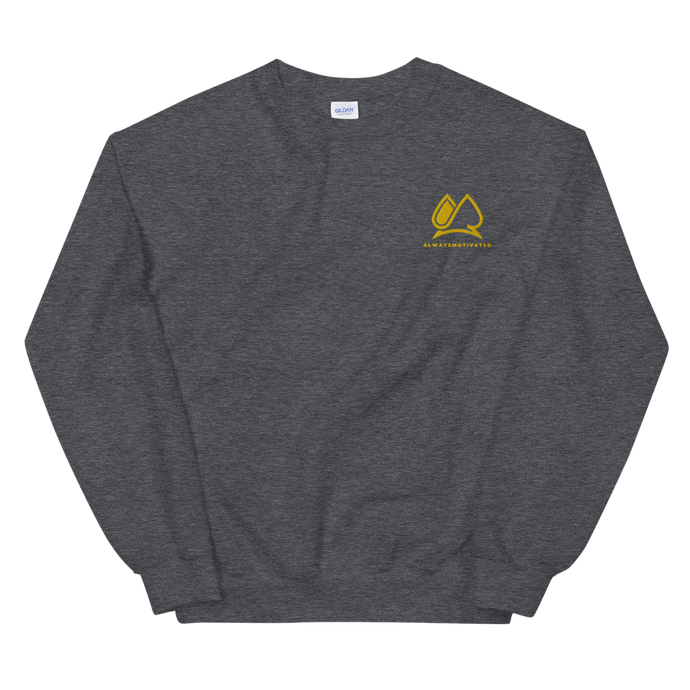 Always Motivated Sweatshirt -Charcoal/Gold