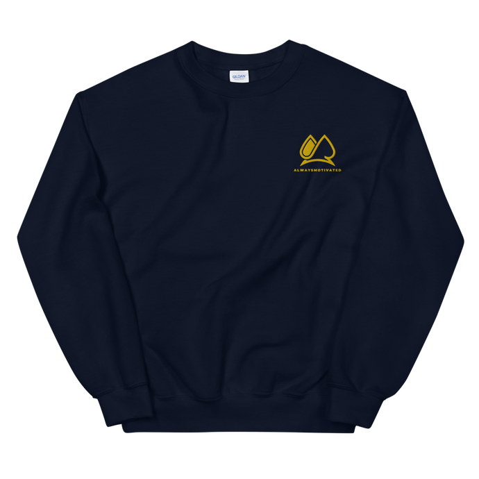 Always Motivated Sweatshirt -Navy/Gold