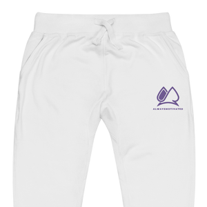 Always Motivated sweatpants (White/Purple)