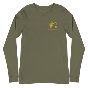 Always Motivated Long Sleeve Tee (Military  Green/Gold)