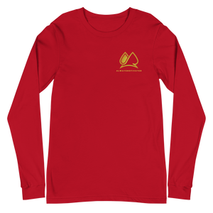 Always Motivated Long Sleeve Tee (Red/Gold)