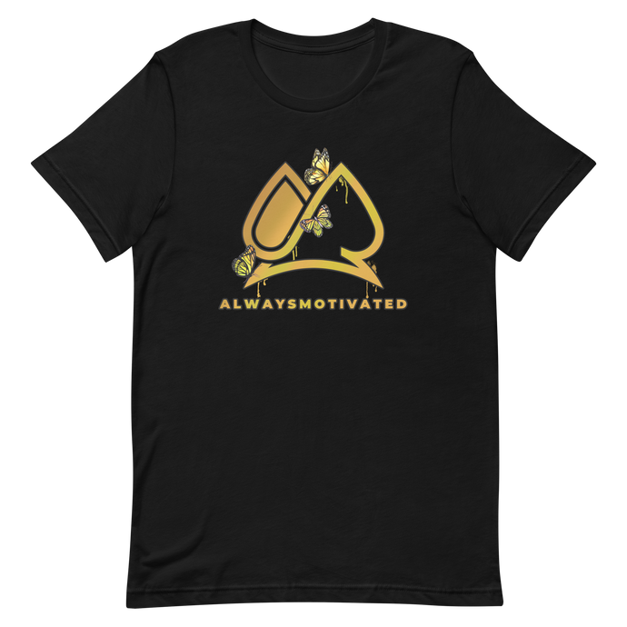 Always Motivated Butterfly Unisex t-shirt - Black