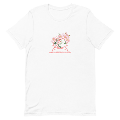 Always Motivated logo with flower Unisex T-shirt White